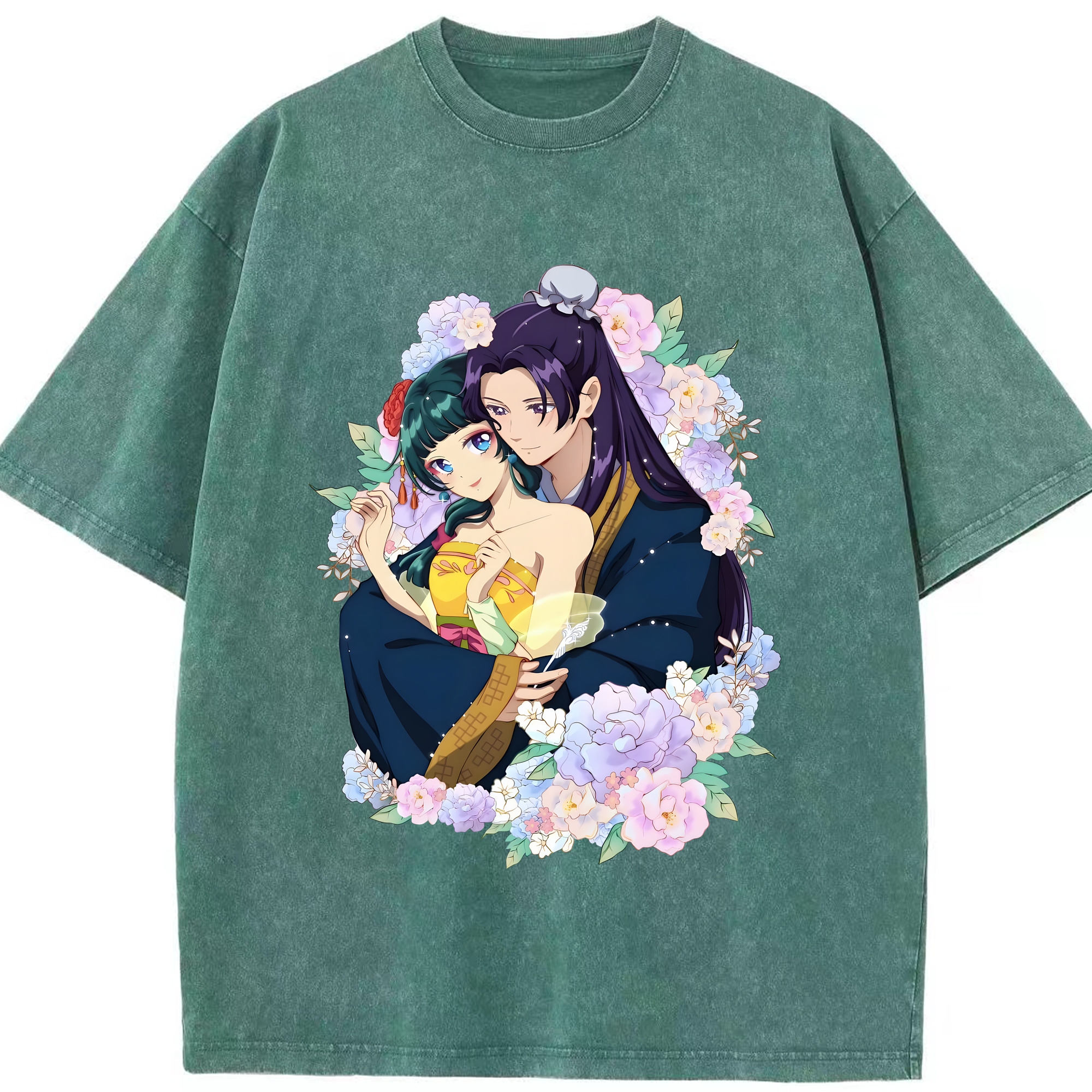 （画像用） 薬屋のひとりごと The Apothecary Diaries 綿100% ヴィンテージ風 半袖Tシャツ（フロントプリント）